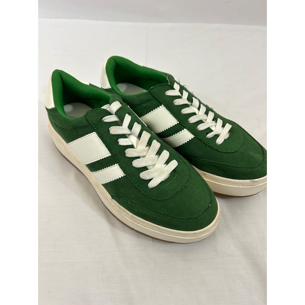 Madden Girl Navida Green White Lace-Up Low-Top Platform Sneakers Sz 9.5